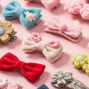 Accesorios de clip de pelo personalizados OEM ODM acrílico acetato de silicona coreano - Product Image 2