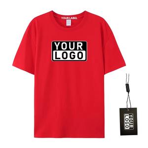 T-shirt décontracté à manches courtes 100% coton pour hommes T-shirt uni imprimé personnalisé de haute qualité sérigraphie surdimensionnée solide tricoté - Product Image 1