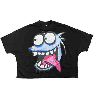 Surdimensionné coton Boxy t-shirt haute qualité sérigraphié recadrée goutte épaule t-shirts pour décontracté Street Wear nouvelle mode - Product Image 6