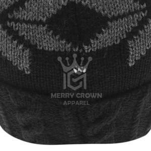 Gorro de punto cálido de invierno de alta calidad de color personalizado a precio de venta al por mayor con logotipo personalizado, el mejor gorro de jacquard - Product Image 5