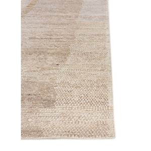 พรมขนสัตว์ถักมือสีน้ำตาลเบจลายทางแบบนามธรรมสไตล์อัฟกันสำหรับห้องนั่งเล่น พรมรูปทรงสี่เหลี่ยมผืนผ้าสำหรับห้องโถง-รุ่น IA-1845 - Product Image 4