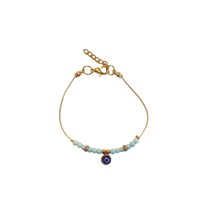 Bracelet en acier inoxydable plaqué pierres de zircon imitation perle DAFNI BIG PAZAR - Cadeau tendance d'Istanbul - Product Image 3