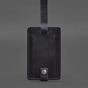 Étiquettes de bagage personnalisées en cuir véritable Accessoires de voyage pour valise et sac d'affaires LLT-0038B - Product Image 1