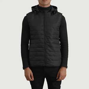 Chaleco acolchado informal transpirable para hombre, chaqueta ligera sin mangas cálida de invierno, lavada para deportes al aire libre - Product Image 1