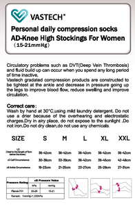 Personal Daily Compression Socks Women Tigh High Compression <strong>Stockings</strong> Easy Travel Support Socks Pressure Class 15-21mmHg - Product Image 5