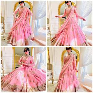 Élégant renard Georgette Lehenga Choli paillettes de broderie pakistanaise indienne à la mode fonctionnent avec Cancan et toile Patta - Product Image 2