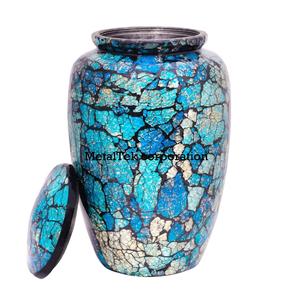 โกศบรรจุอัฐิโลหะตกแต่งสไตล์คลาสสิกสำหรับผู้ใหญ่ ขนาดใหญ่ ดีไซน์ใหม่ แถมถุงกำมะหยี่ฟรี อุปกรณ์งานศพ โกศใส่เถ้ากระดูก - Product Image 3