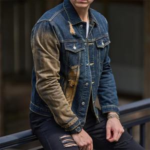 Personnaliser 100% coton Denim hommes vestes Premium en gros veste pour hommes élégant délavé Jeans homme vestes - Product Image 5