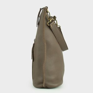 Custom Modern Brown <b>Ladies</b> Genuine Leather Durable Vintage Zipper Tote Handbag Crossbody <b>Shoulder</b> <b>Bag</b> LHB-0232 - Product Image 6