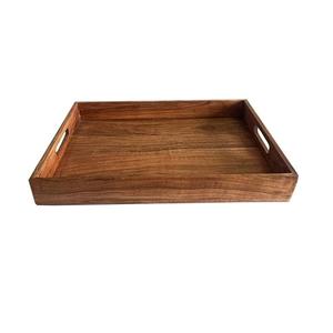 Bandeja de servicio de madera de acacia con logotipo grabado personalizado, bandeja de desayuno ecológica para uso en restaurante doméstico, decorativa para personalizar - Product Image 2