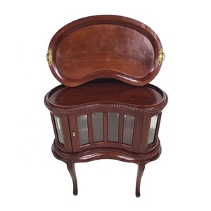 <b>Oval</b> <b>Coffee</b> <b>Table</b> with Serving Board Wooden Center <b>Table</b> Kidney Tea <b>Table</b> at Friendly Prices for Living Room Home Furniture - Product Image 1