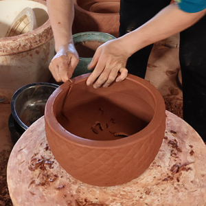 Maceta de Cerámica Esmaltada Hecha a Mano, Duradera, con Orificio de Drenaje, Ecológica, para Decoración de Jardín y Hogar, Diseño Clásico - Product Image 5