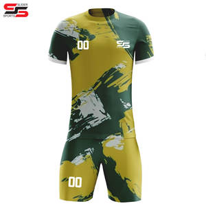 Conjunto de uniforme de fútbol de gran venta 2025, ropa deportiva de fútbol de poliéster transpirable, camiseta de entrenamiento Unisex con estampado de nombre personalizado - Product Image 3