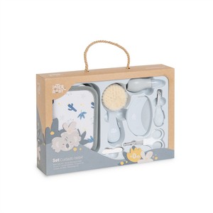 Trousse de toilette (peigne + brosse + ciseaux) - MOD. Produits de soin pour bébés KOALA-GRAY - Product Image 1