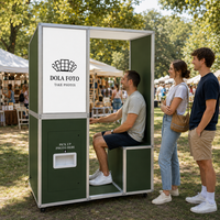 Machine Photobooth Modulaire, Kiosque Photo Libre-Service, Cabine Photo en Bois à Montage Facile (Pack Plat), OEM ODM