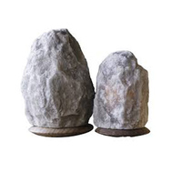 Lampe en sel de roche himalayen pakistanais avec base en bois sculpté, style amour, décoration naturelle pour la maison et purificateur d'air, lumière pour chambre à coucher