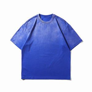 T-shirts pour hommes en coton 100% doux et confortables, séchage rapide, respirant, anti-boulochage, coupe ample, décontracté, mode streetwear, lavage à l'acide - Product Image 6