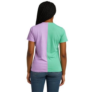 2020 Sigma Chi Psi mitad y mitad verde lavanda Chenille bordado camiseta griega hermandad ropa Premium 100% algodón camiseta - Product Image 2