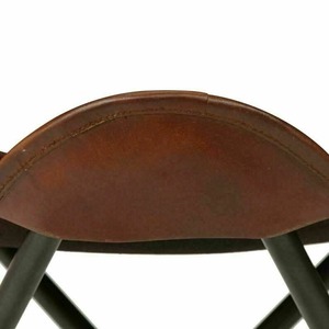 Butterfly Stool Handmade Brown Leather for Indoor Outdoor Home Decor - Product Image 2