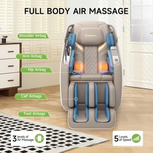 Fauteuil de massage avec détection de santé, technologie Air Walking, fauteuil de massage électrique inclinable pour tout le corps avec gravité zéro - Product Image 4