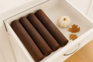 100% coton écrou marron solide côtelé réutilisable tapis de Table 13x19 pouces salle à manger traditionnelle cuisine ferme tissé Vintage mariage - Product Image 2