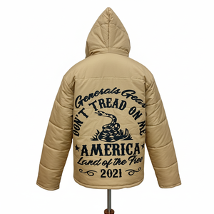 Chaqueta de plumón con cremallera para hombre, diseño personalizado OEM, estampada, impermeable, ligera, de plumas, para invierno, ropa para hombre - Product Image 6