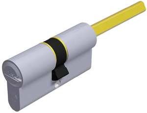 Cilindro K2 Cromado Satinado con Codolo 5 Llaves 70 mm (30+40) - Product Image 1