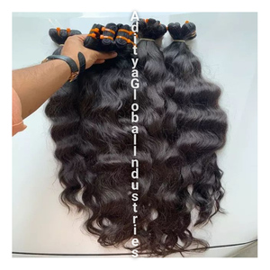 Proveedor crudo Temple Virgin Natural Wave Indian Remy Hair Color Bundle Cutícula alineada Cabello humano - Product Image 1