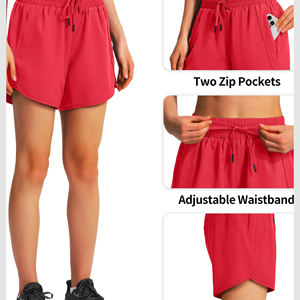 Shorts de sport pour femmes de haute qualité, tissu extensible, shorts de course et de fitness, fabrication OEM, étiquette privée disponible - Product Image 4