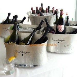 Ensemble de 5 seaux à glace en acier inoxydable pour vin, bière, whisky, écologiques, personnalisables, pour les fêtes - Product Image 1