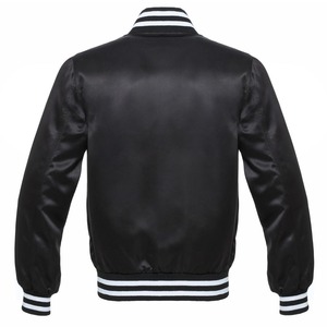 Custom Jacket Varsity 2025 Wholesale Men Custom Satin Baseball Jacket Letterman Blank Varsity Jacket - Product Image 5