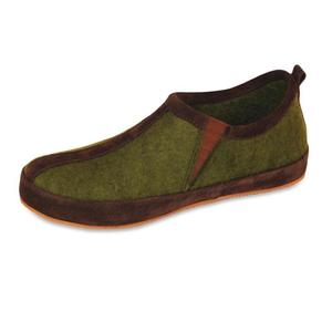 Scarpe in feltro da uomo in lana Merino verde Woolnat