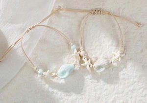 Seashell <b>Bracelet</b> Vietnam Handmade Adjustable Handcrafted Jewelry Beach Party Style - Product Image 3