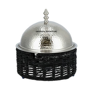 Pegatina Meena diseño Metal Hotpot forma redonda diseñador lujo cazuela clásico elegante Metal calentador de alimentos - Product Image 4