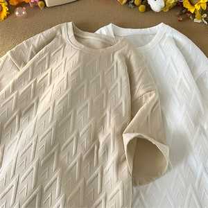 T-shirt pour homme sur mesure, délavé à l'acide, surdimensionné, motif formel sur le devant, tissu en coton peigné, poids lourd, délavé à l'acide - Product Image 2