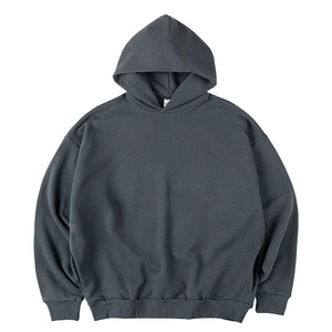 High Quality Men Baggy Hoodie <b>Thick</b> <b>Fleece</b> Drop Shoulder Streetwear Design Wholesale - Product Image 1