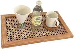 Plateau alimentaire tissé en rotin forme rectangulaire grande taille rotin ustensiles de cuisine plateau à Dessert cadeau de mariage plateau alimentaire - Product Image 5