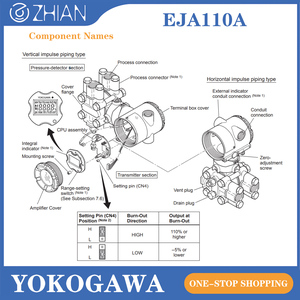 Trans metteur de Press ion Yok ogawa Capteur de Press ion <span class=keywords><strong>EJA110A</strong></span> Trans metteur de Press ion Differenzierung - Product Image 4