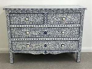 Gabinetes Modernos de Alta Calidad con Incrustaciones de Hueso Pulido y Diseño Floral Personalizado para Dormitorio, Comedor, Sala de Estar y Almacén - Product Image 3