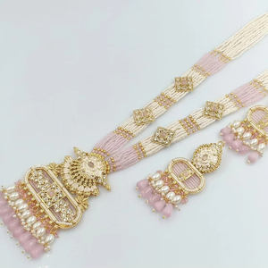 ENSEMBLE DE BIJOUX INDIENS TRADITIONNELS ET À LA MODE EN CUIVRE ENSEMBLE DE BIJOUX DE MARIAGE POUR FEMMES BOUCLES D'OREILLES ET COLLIER - Product Image 1