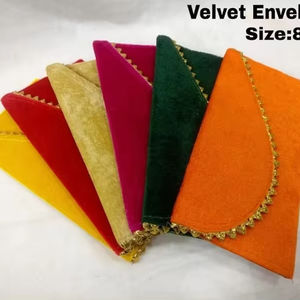 Nuevo bolso de mano indio hecho a mano de terciopelo para mujer, bolso de mano para regalo de madre, embragues de regalo de boda - Product Image 1