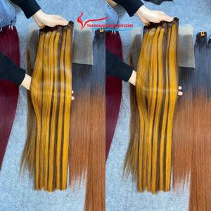 Meilleure vente Machine Double trame os droit soyeux vietnamien extensions de cheveux humains teints pour les femmes - Product Image 2