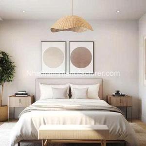 Wholesale Eco-friendly Oversized Woven Rattan Flush Mount <b>Light</b> Lampshade for Home Decor Items For <b>Living</b> Room From Vietnam - Product Image 2