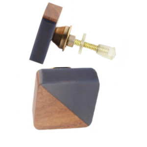 Handmade Modern Resin Bone Horn Brass Wood Drawer <b>Door</b> Cabinet Knobs Pull Handle [HBRMW 178] <b>for</b> Kitchen Living Room Dresser - Product Image 2