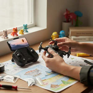Mini Beginner <b>Drones</b> with HD <b>4K</b> 1080P Camera Remote Control 2KM Image Transmission Distance Featuring Brushless Motor - Product Image 1