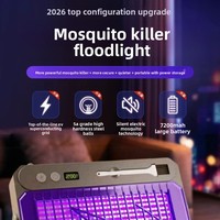 Lampe anti-moustiques solaire UV LED 2 en 1, IP68, 1800mAh, rechargeable par USB, piège à insectes photocatalytique, lumière d'urgence, pour l'intérieur et l'extérieur
