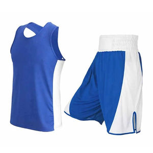 Venta caliente Diseño personalizado Boxeo Kickboxing MMA Chaleco de entrenamiento Pantalones cortos-Uniforme de boxeo para practicantes masculinos y femeninos - Product Image 1