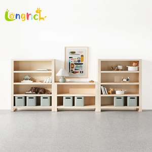 Armadio per Bambini in Legno Massello con 4 Ripiani, Unità di Stoccaggio Giocattoli <span class=keywords><strong>Montessori</strong></span>, Organizzatore per Asilo, Scuola Materna, Camera da Letto e Aula - Product Image 3