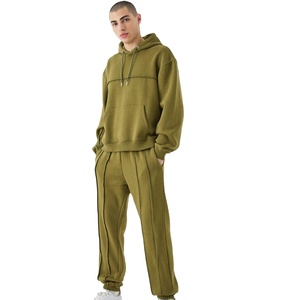 Vente en gros fabricant : Survêtement à capuche uni pour homme, style décontracté, délavé à l'acide, tendance, grande taille, écologique, hiver, impression par transfert thermique - Product Image 1