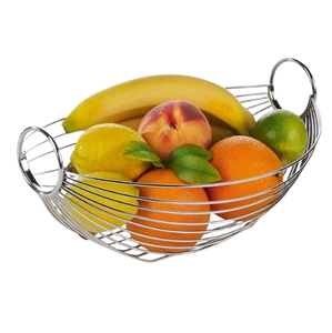 Cesta de fruta de Metal de aluminio de dos niveles, cesta de fruta pulida brillante con acabado plateado, cesta de almacenamiento de verduras de Metal DE LA India - Product Image 5